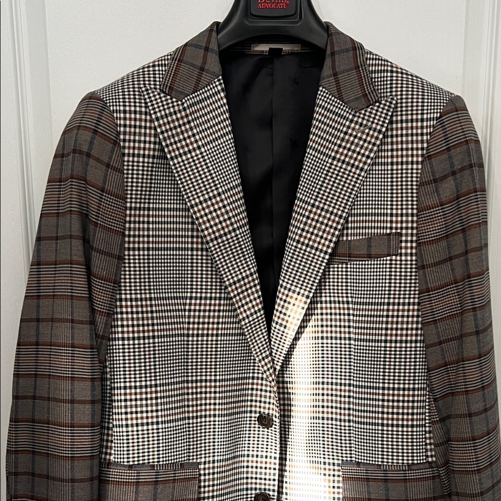 Devil’s Advocate Men's Checkered Blazer